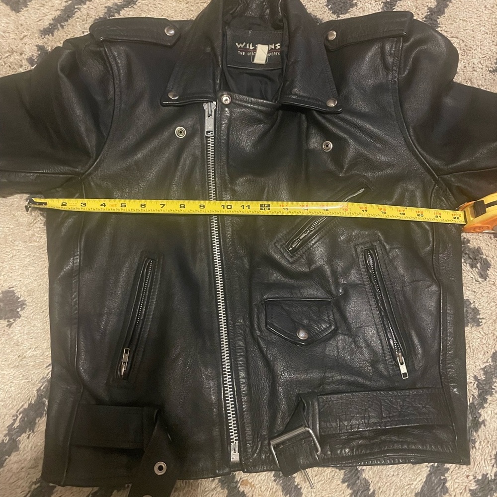 Motorcycle jacket black leather Wilson’s leather vintage - Picture 10 of 15